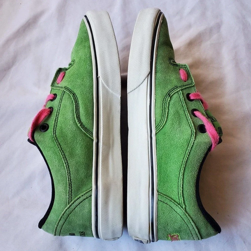 Vans x Sex Pistols Rowley Style 99s Leather Sneakers Green Mens Size 7/Women 8.5